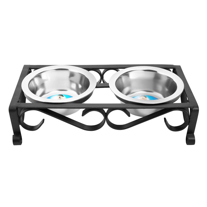 Raised Wrought Iron Diner in Black