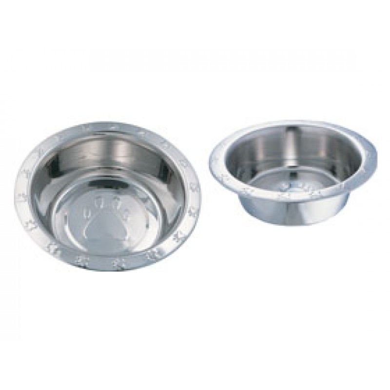 Wide Rim Paw Embossed Dishes High Gloss finish is easy to clean